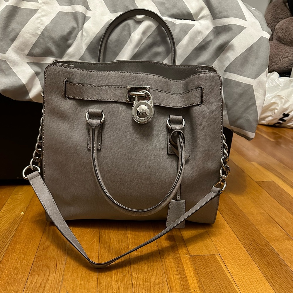 Michael Kors Gray Satchel Bag